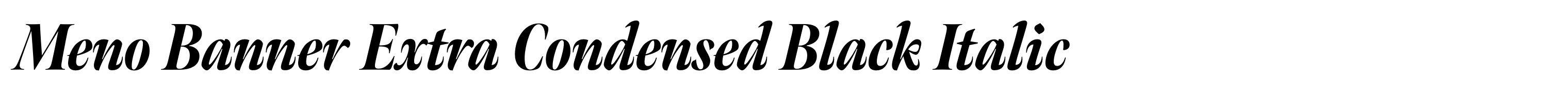 Meno Banner Extra Condensed Black Italic
